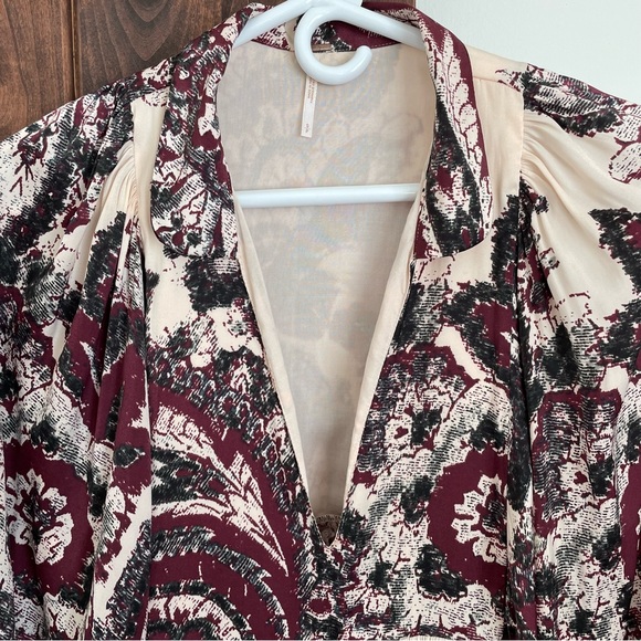 Free People Dress Womens Small Say You Love Me Mini Tunic Floral Boho Dolman - Picture 3 of 10